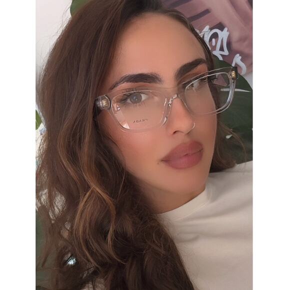 NEW Prada PR B01V Clear Cat Eye Eyeglasses Frames - Picture 1 of 8